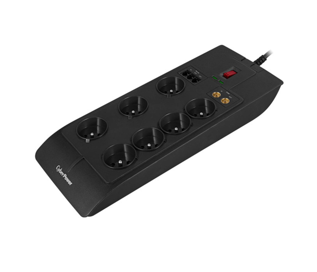 CyberPower Listwa przeciwprzepięciowa (7 gniazd, RJ-11, 1.8m) - 338499 - zdjęcie